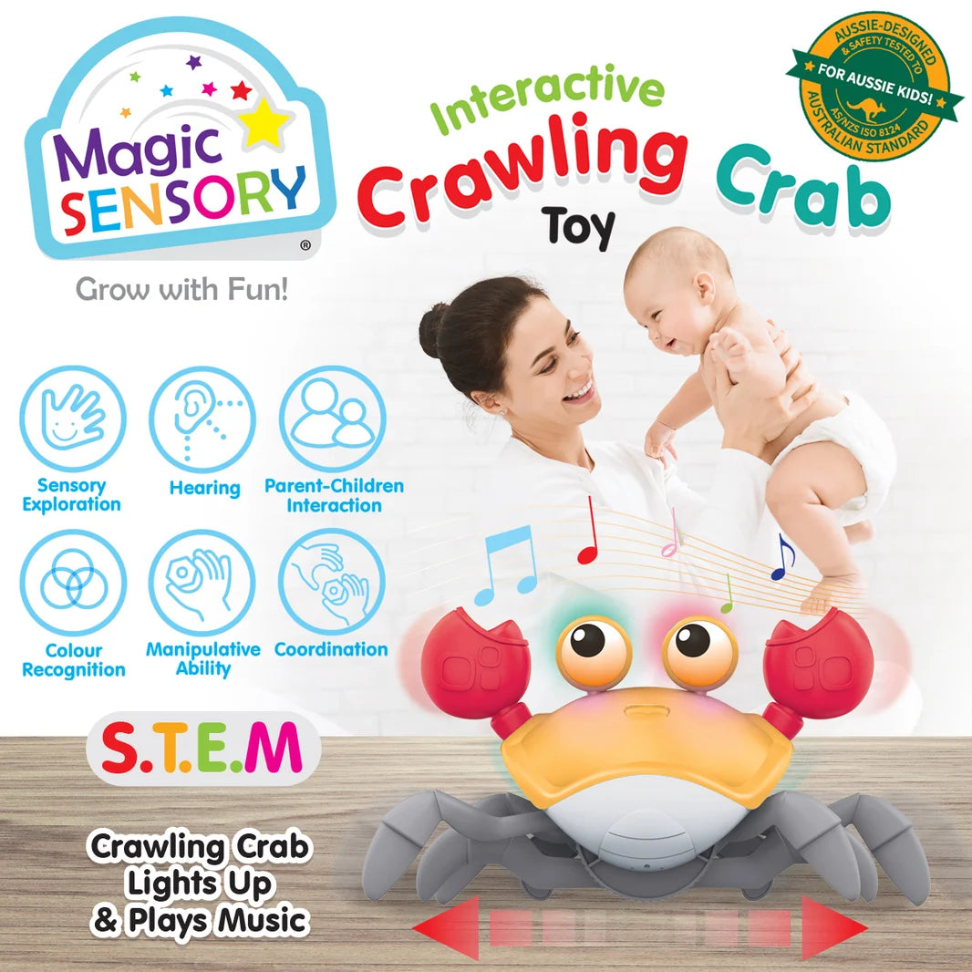 Interactive Crawling Crab - Orange