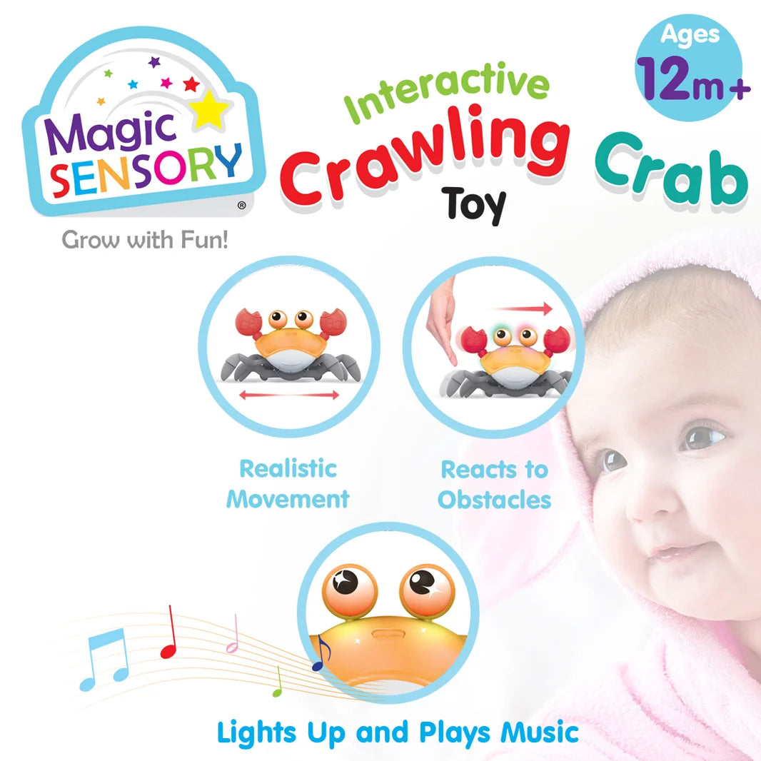 Interactive Crawling Crab - Orange