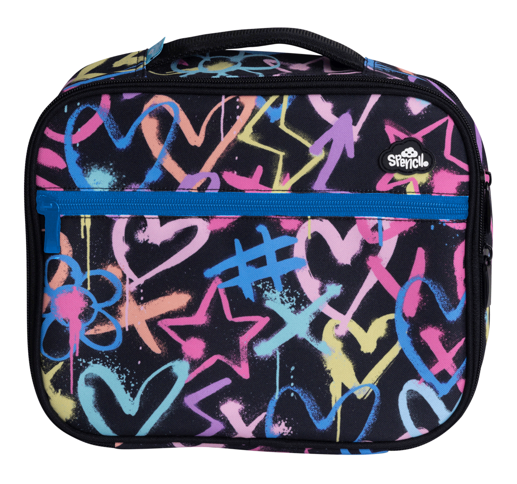 Spencil Big Cooler Lunch Bag + Chill Pack - Hearts &amp; Crosses