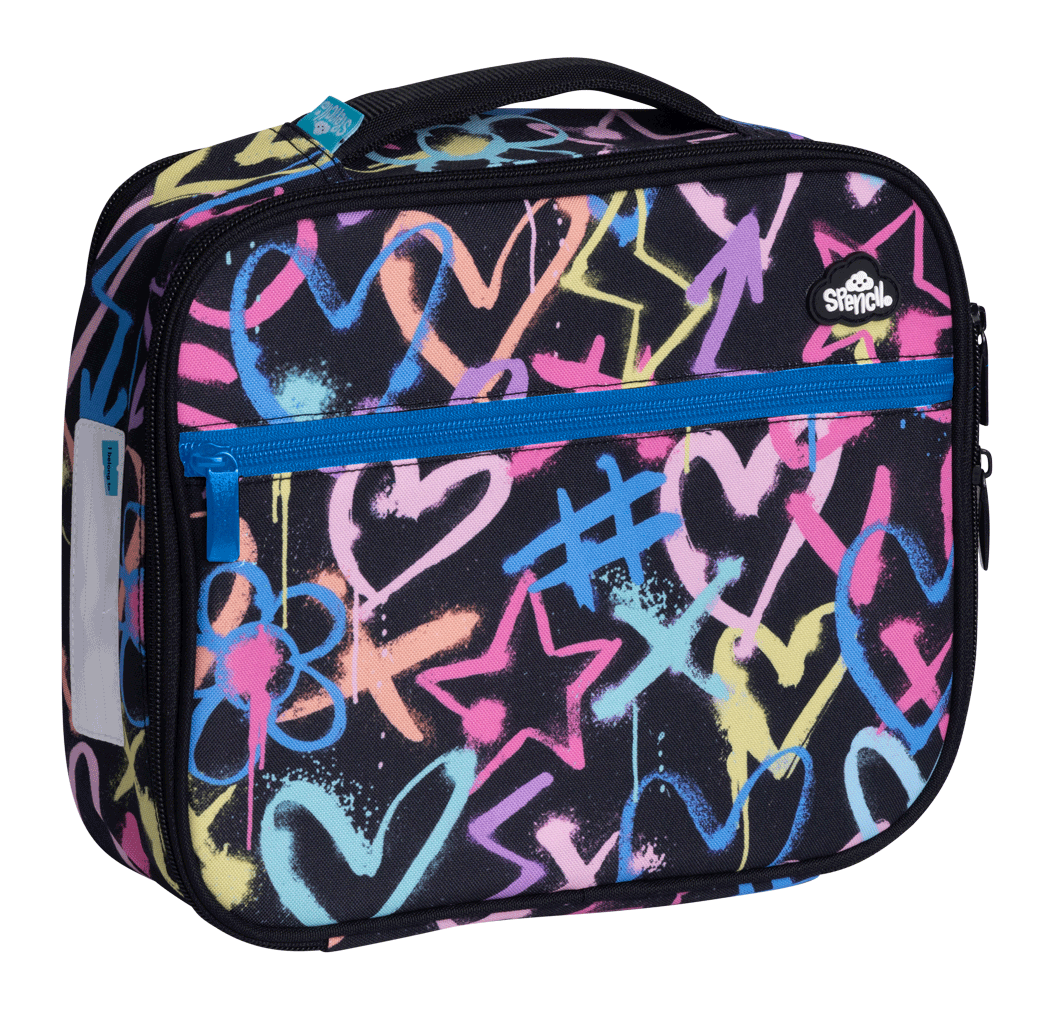 Spencil Big Cooler Lunch Bag + Chill Pack - Hearts &amp; Crosses