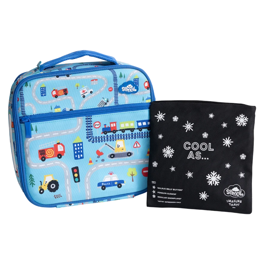 Spencil Little Cooler Lunch Bag + Chill Pack - Tiny Town