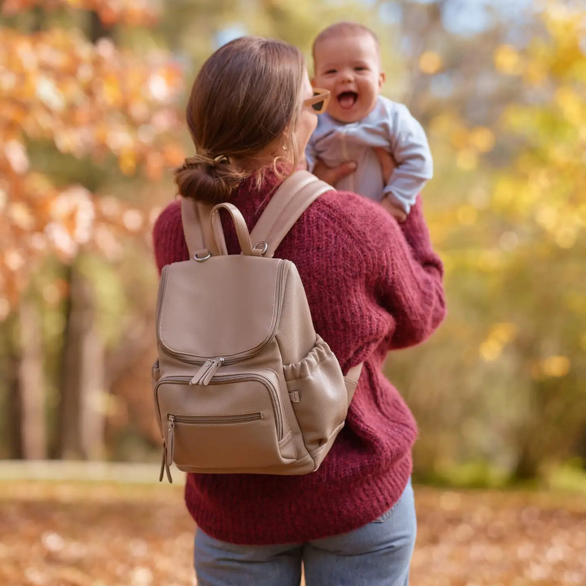 OiOi Mini Signature Backpack- Oat