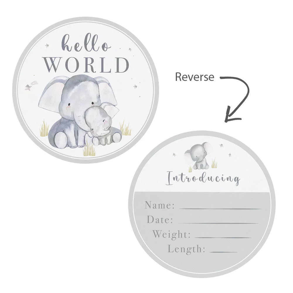 Living Textiles Hello World Gift Set- Watercolour Elephant