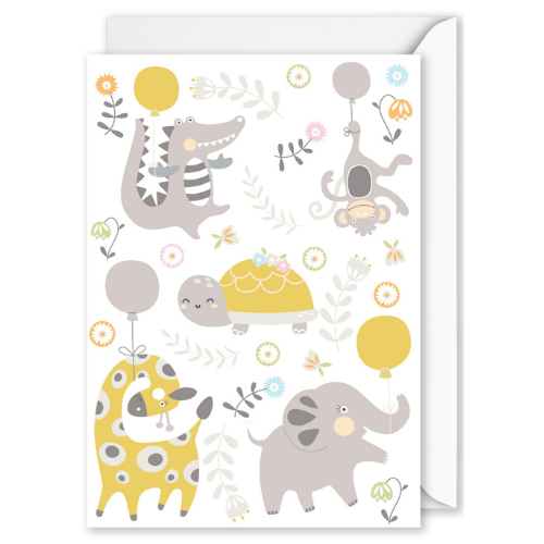 Blank Card: Baby Animals