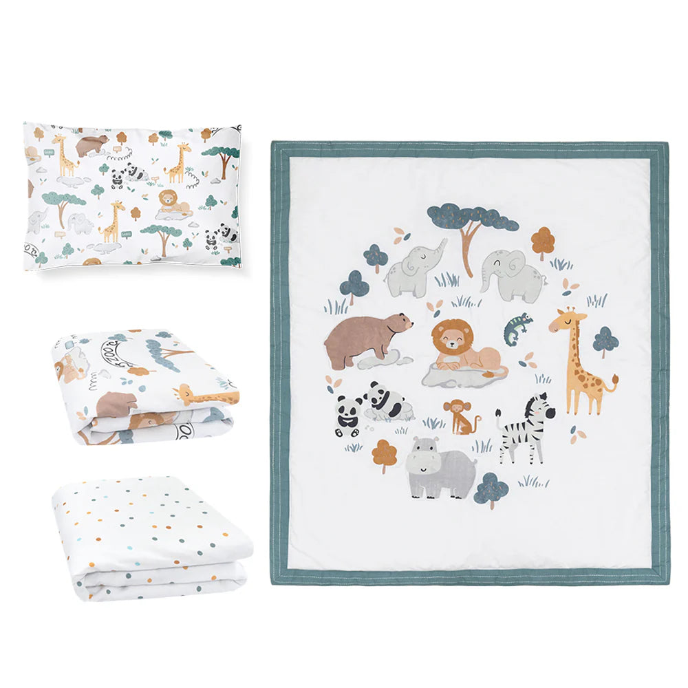 Lolli Living 4pc Nursery Set- Day at the Zoo