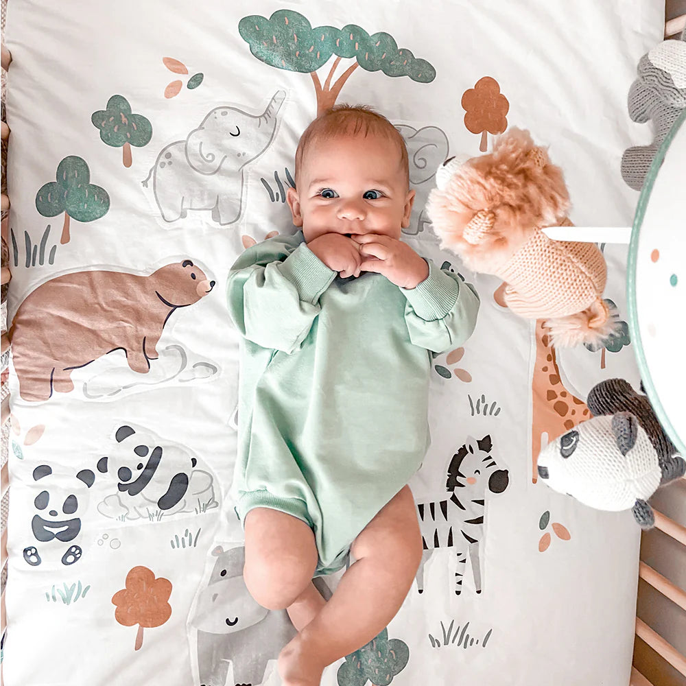 Lolli Living 4pc Nursery Set- Day at the Zoo