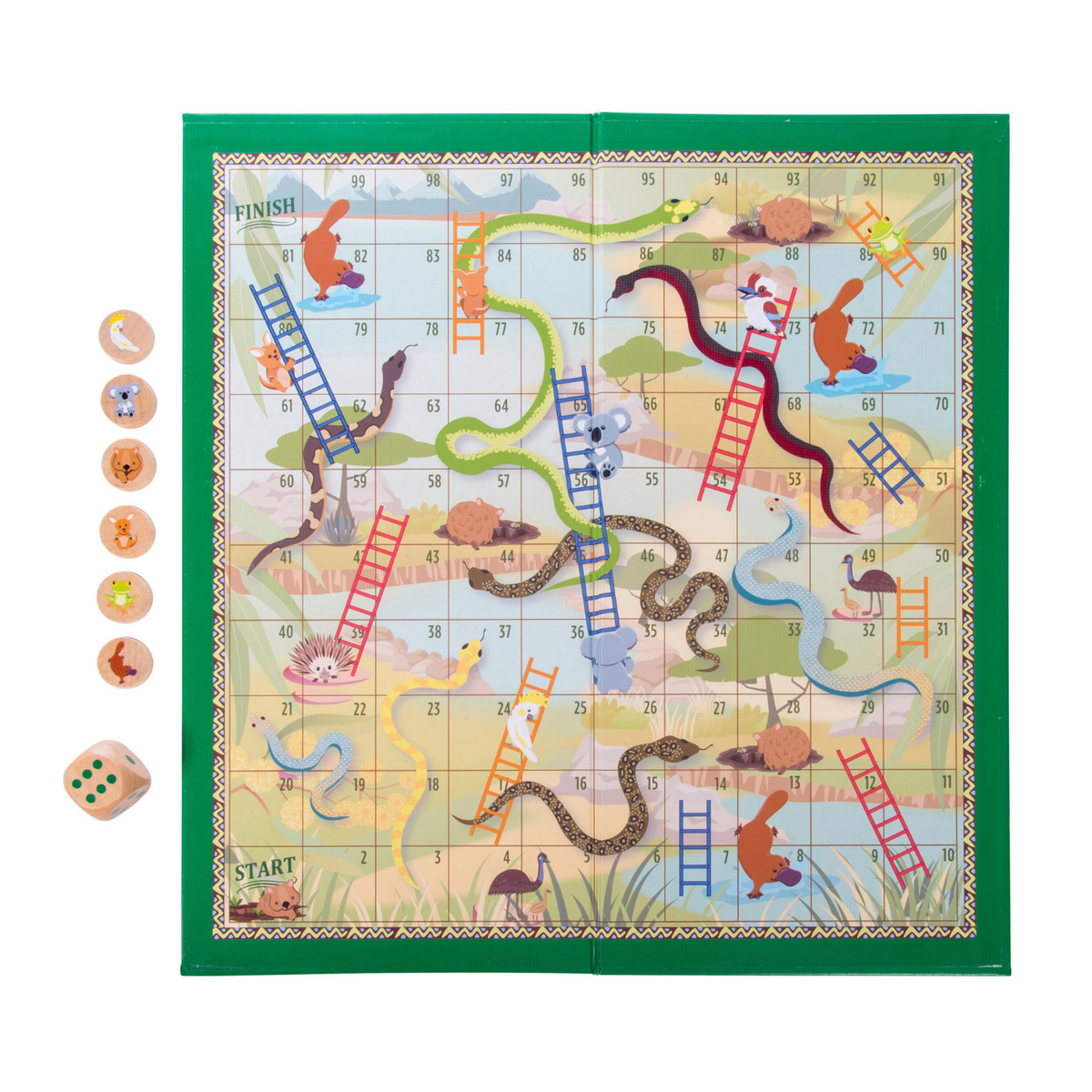 Aussie Animals Snakes and Ladders Game