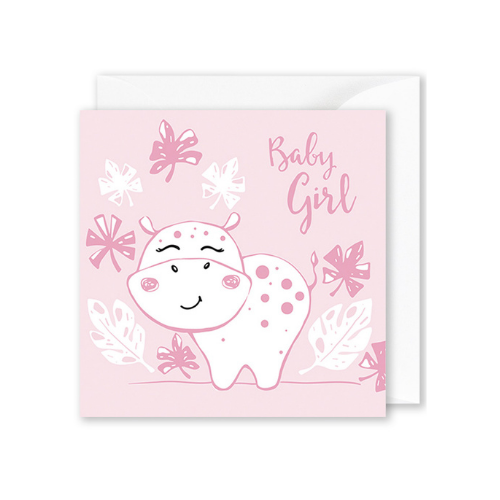 “Baby Girl” Pink Hippo