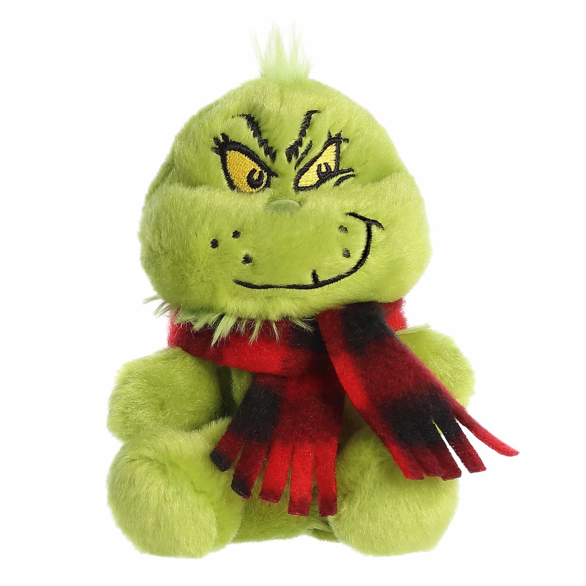 Palm Pal Grinch with Plaid Scarf