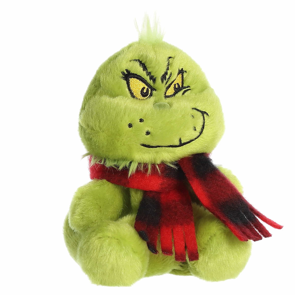 Palm Pal Grinch with Plaid Scarf