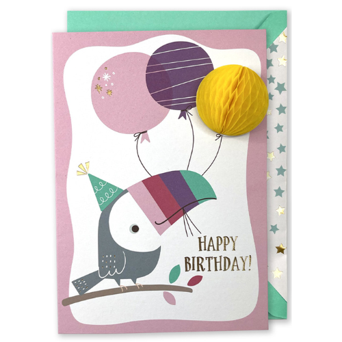 Embellished Card: “Happy Birthday” Toucan