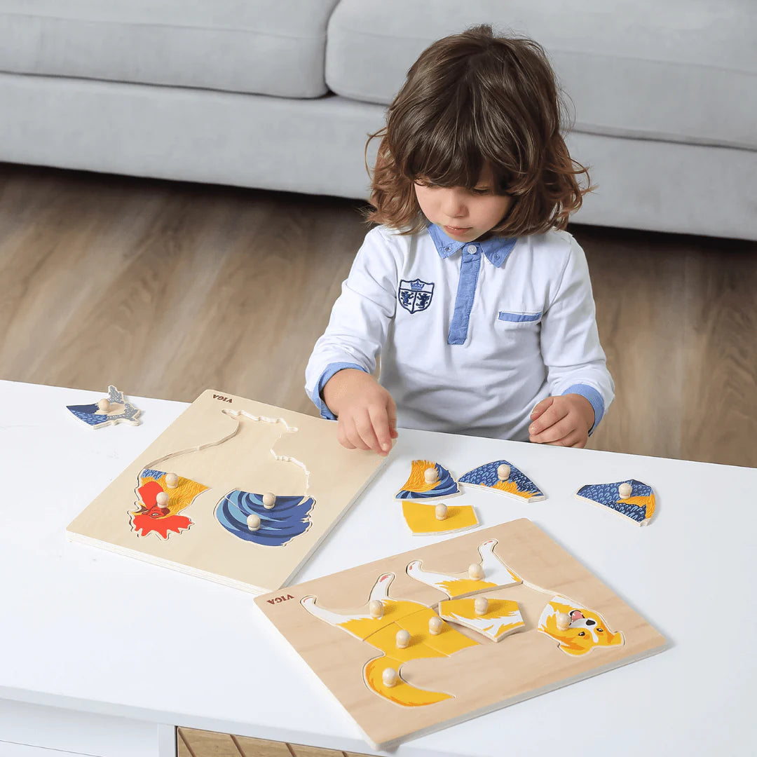 Viga Montessori Puzzle - Cow