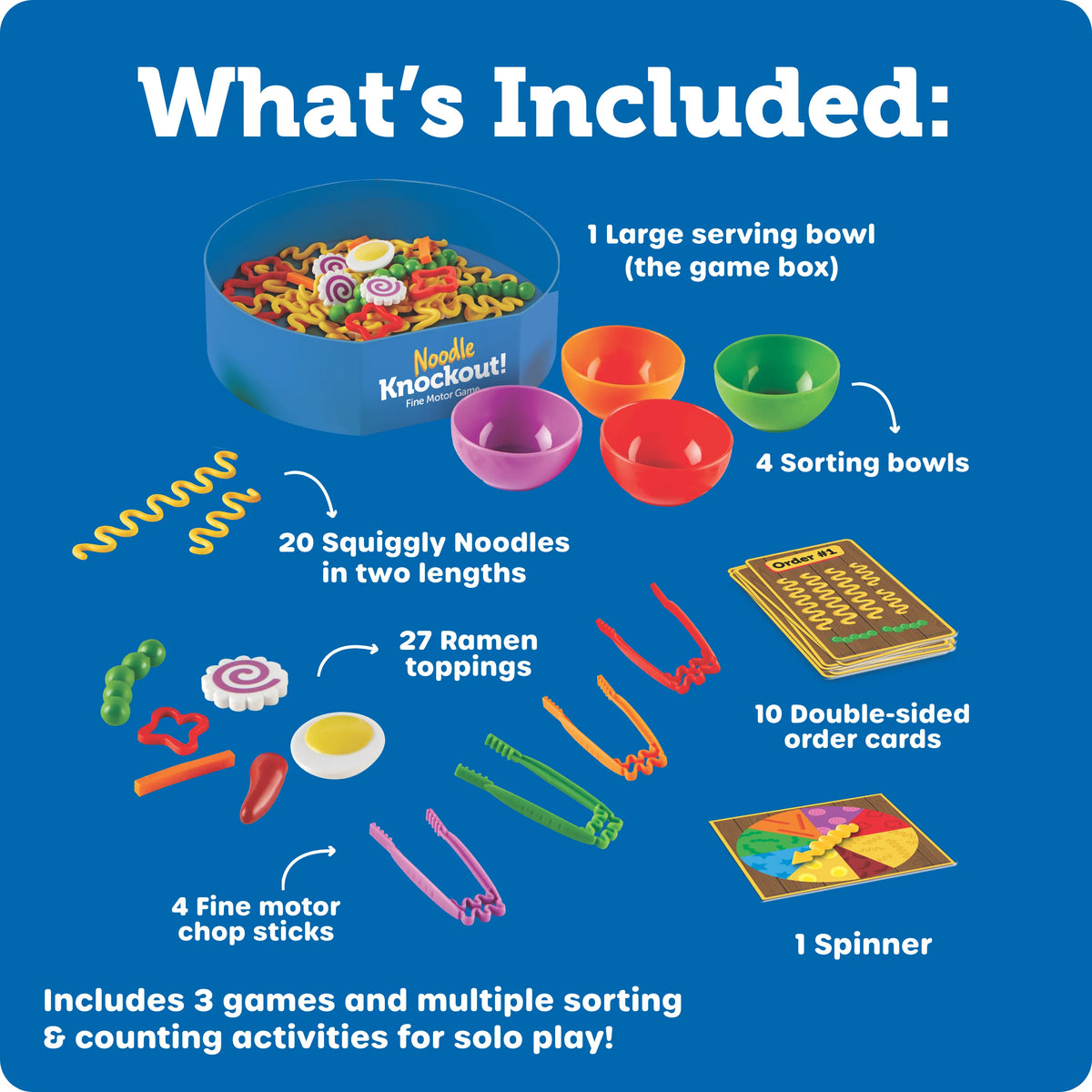 Learning Resources Noodle Knockout Fine Motor Game