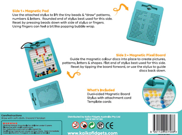 Kaiko 2-in-1 Magnetic Board - 2 Sided Magnetic Drawing & Pixel Board