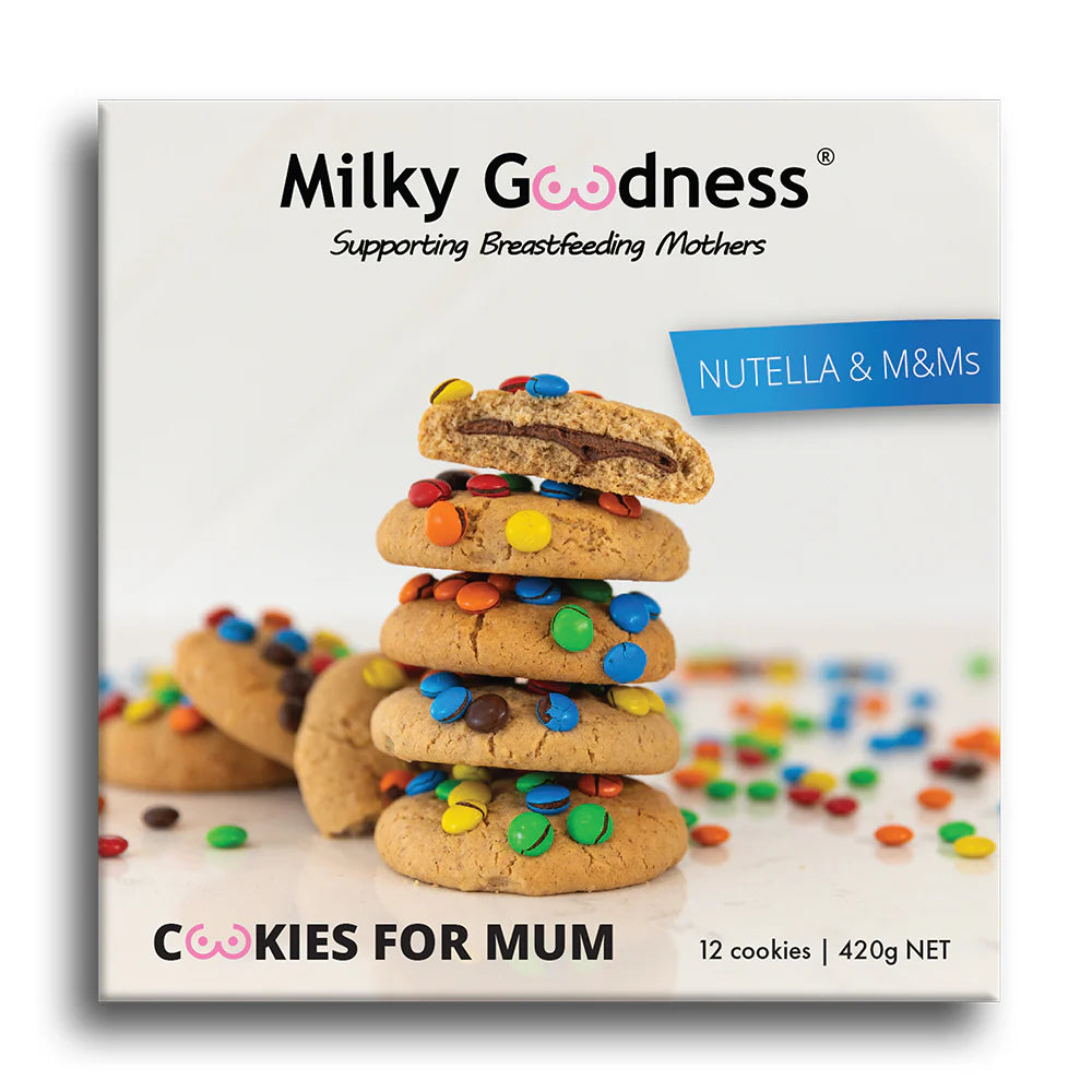 Milky Goodness Nutella & M&Ms Lactation Cookies