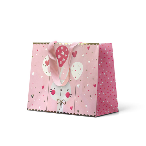 Premium Gift Bag Medium: Embossed &amp; Foiled Cute Rabbit