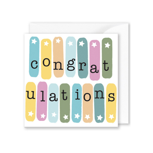 “congratulations” Coloured Bars Card - That's Cute!
