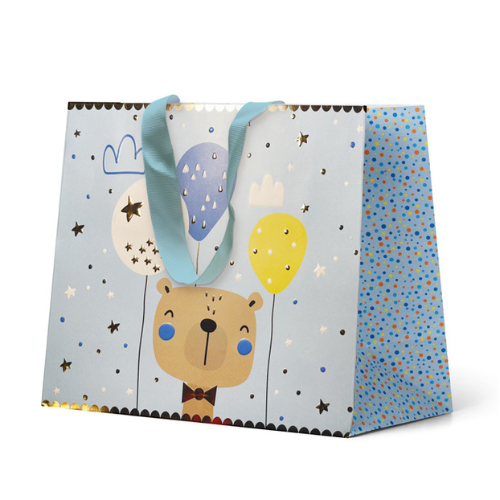 Premium Gift Bag Large: Embossed &amp; Foiled Cute Bear