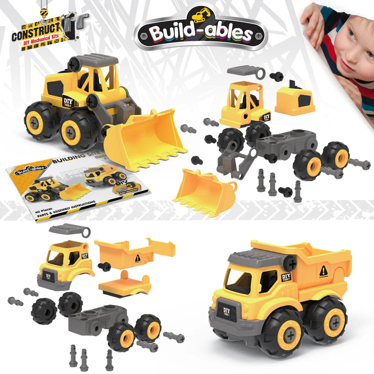 Build-ables - Building Site Vehicles 2 in 1