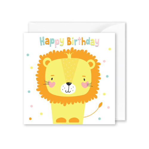 “HAPPY BIRTHDAY” Cute Lion