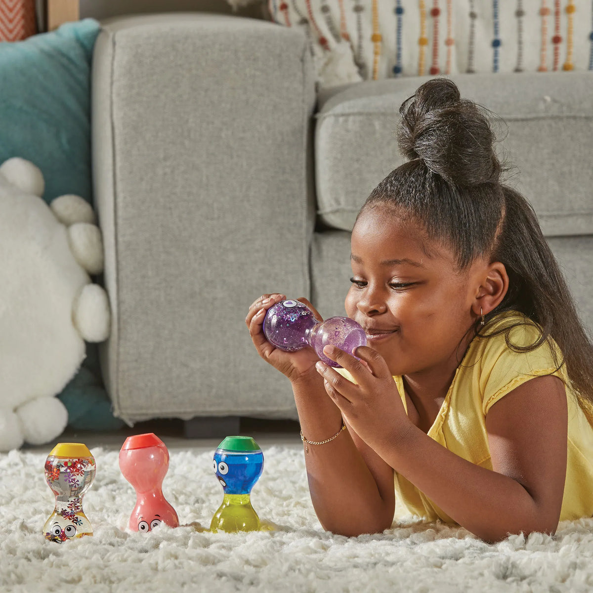 Hand2mind Express Your Feelings Sensory Bottles - Embarrassed, Silly, Surprised & Loved
