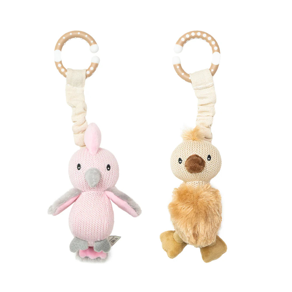 Living Textiles Stroller Toys - Galah &amp; Emu