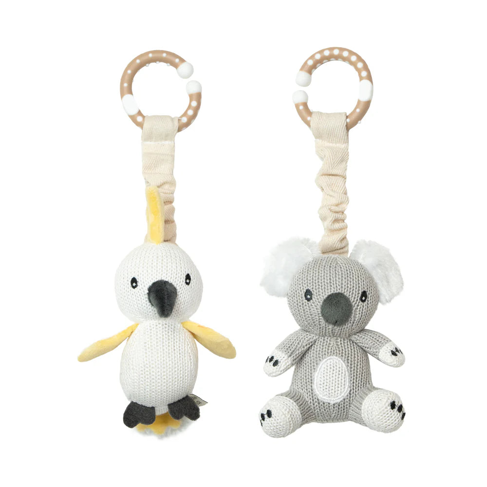 Living Textiles Stroller Toys - Koala &amp; Cockatoo