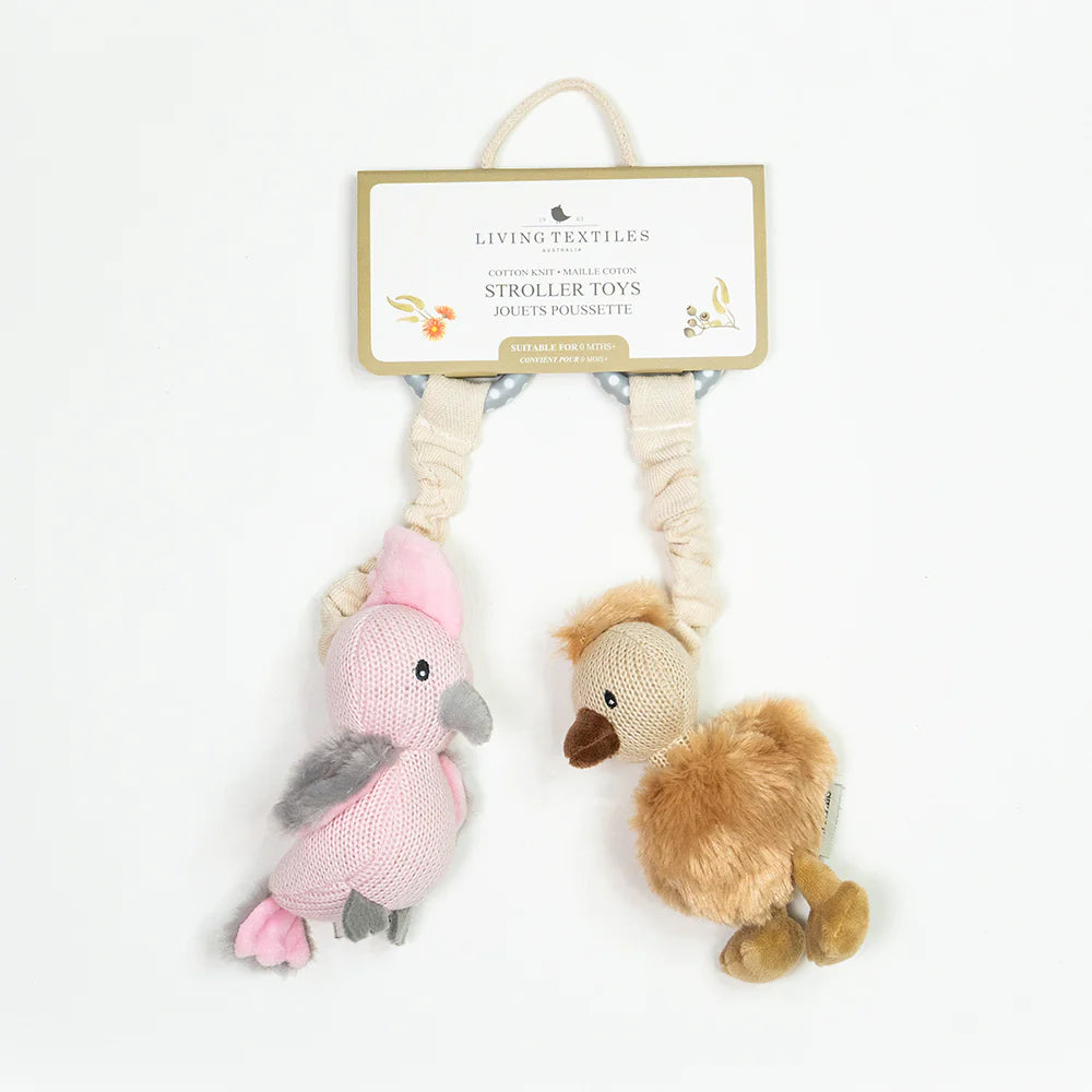 Living Textiles Stroller Toys - Galah &amp; Emu