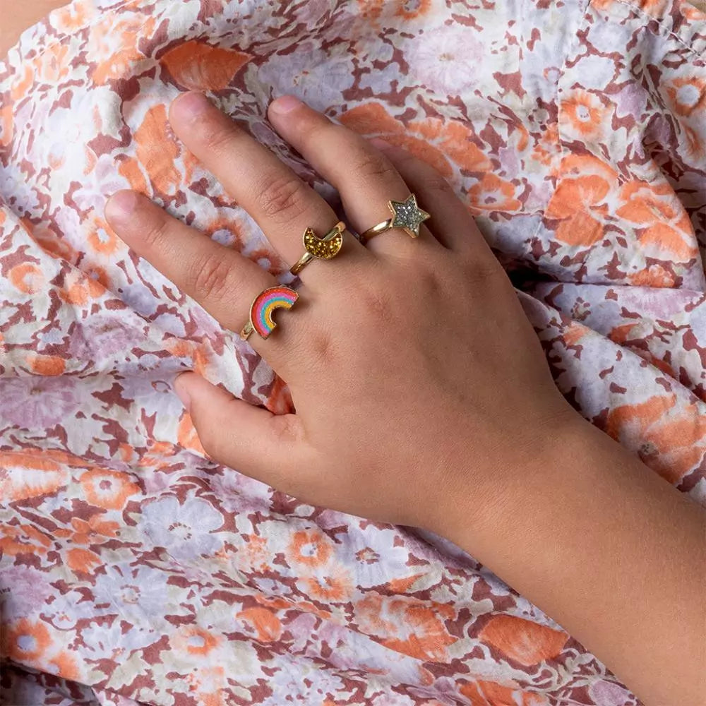 Rex London Glitter Ring Set - Stars