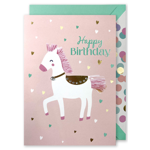 Embellished Card: &quot;Happy Birthday&quot; Horse