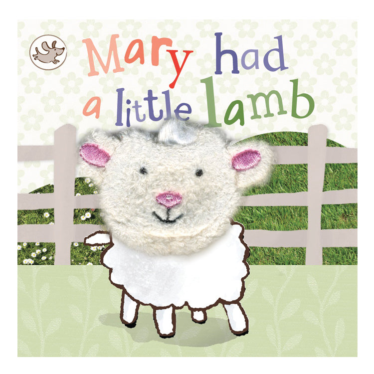 Mary Had a Little Lamb finger puppet board book with interactive lamb puppet, colourful and durable baby book for all ages