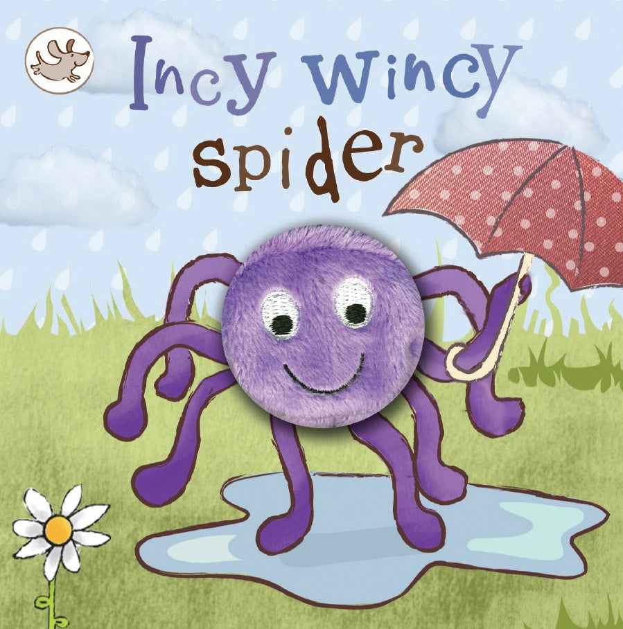 Incy Wincy Spider Finger Puppet Board Book – interactive baby board book with soft spider puppet