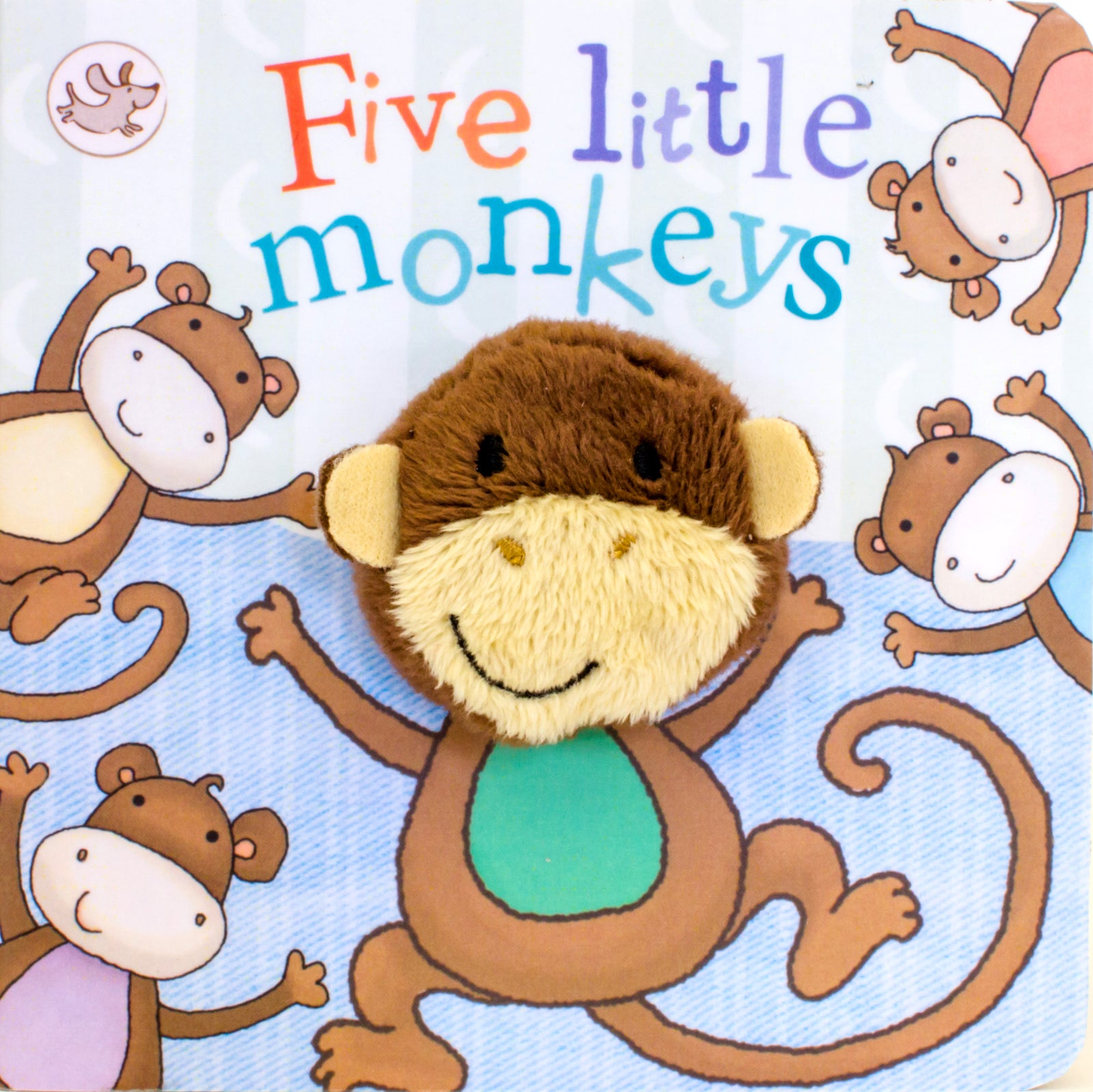 Five Little Monkeys Finger Puppet Board Book – interactive baby book with soft monkey puppet