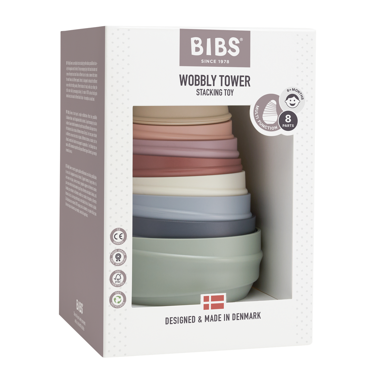 Bibs Wobbly Towers - Pastel