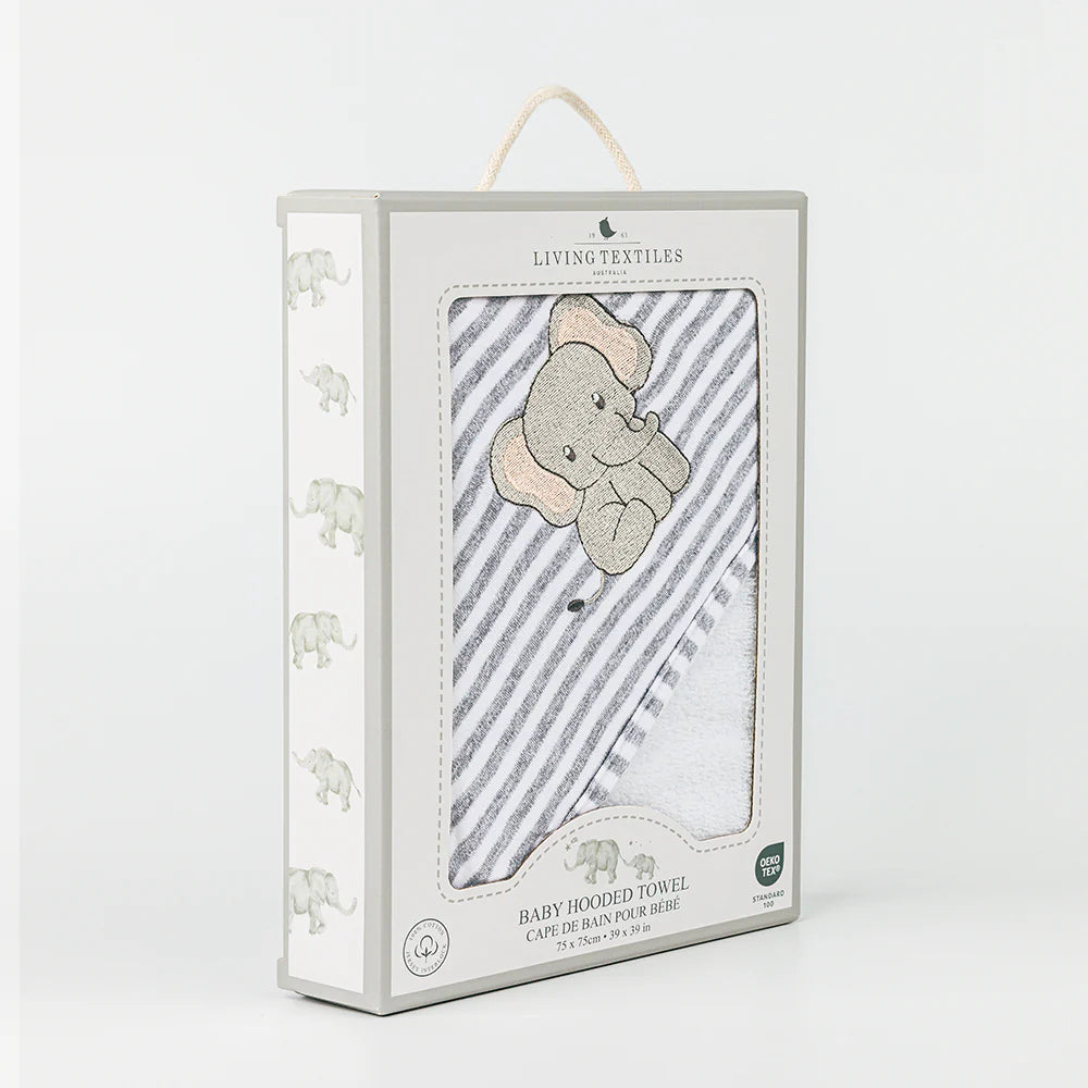 Living Textiles Hooded Towel- Elephant