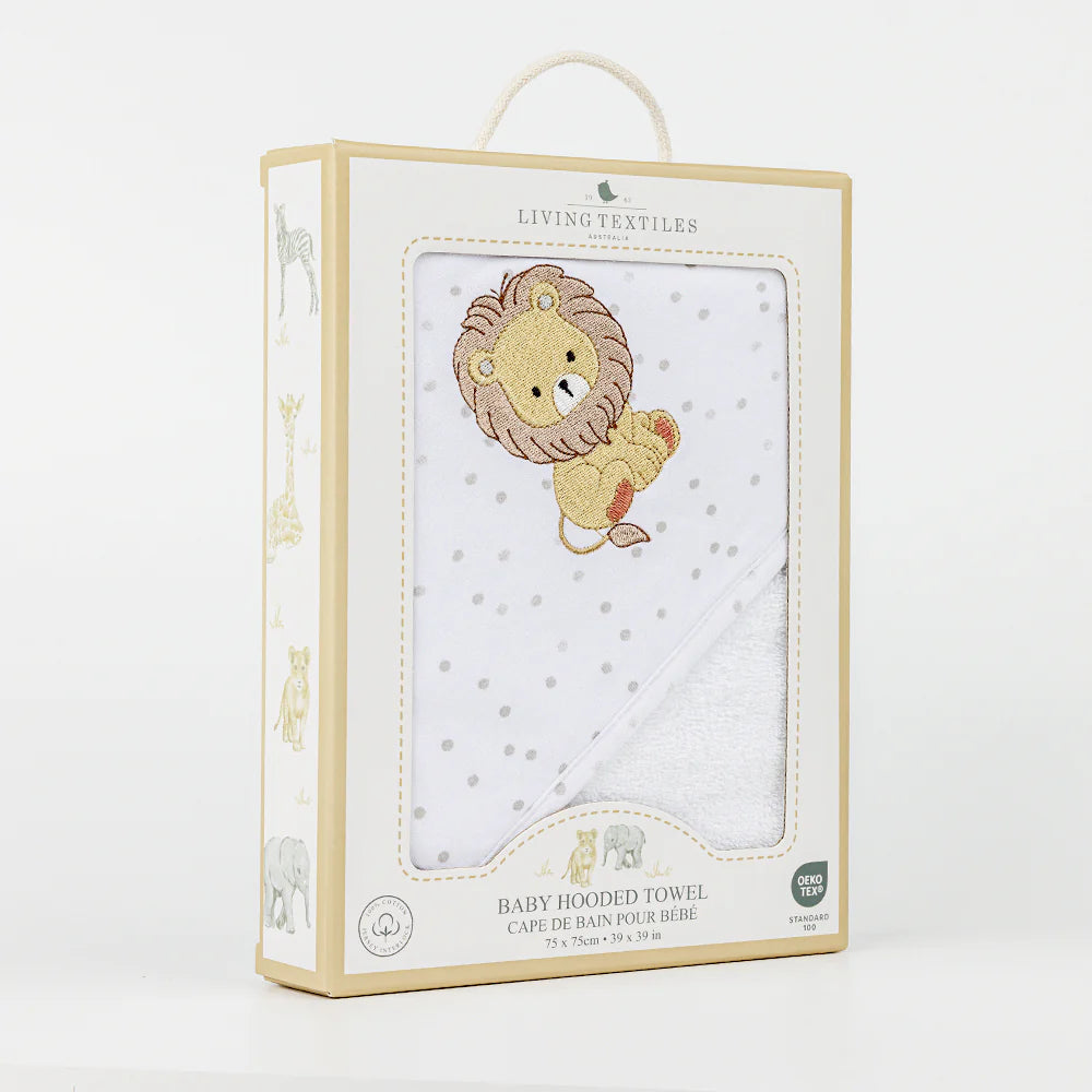 Living Textiles Hooded Towel- Lion