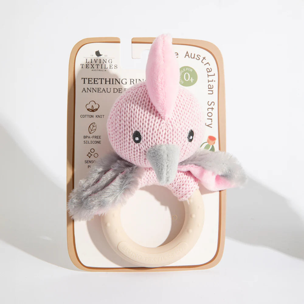 Living Textiles Teething Ring - Gary the Galah