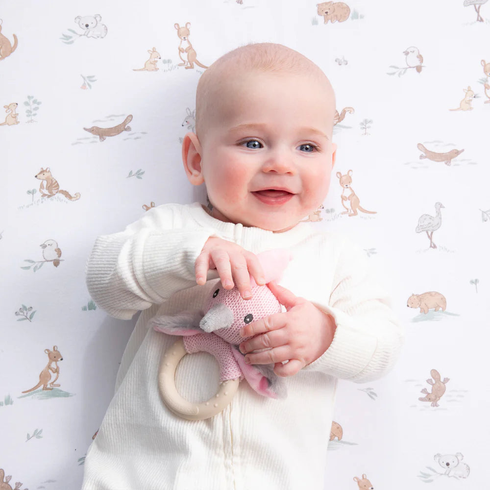 Living Textiles Teething Ring - Gary the Galah