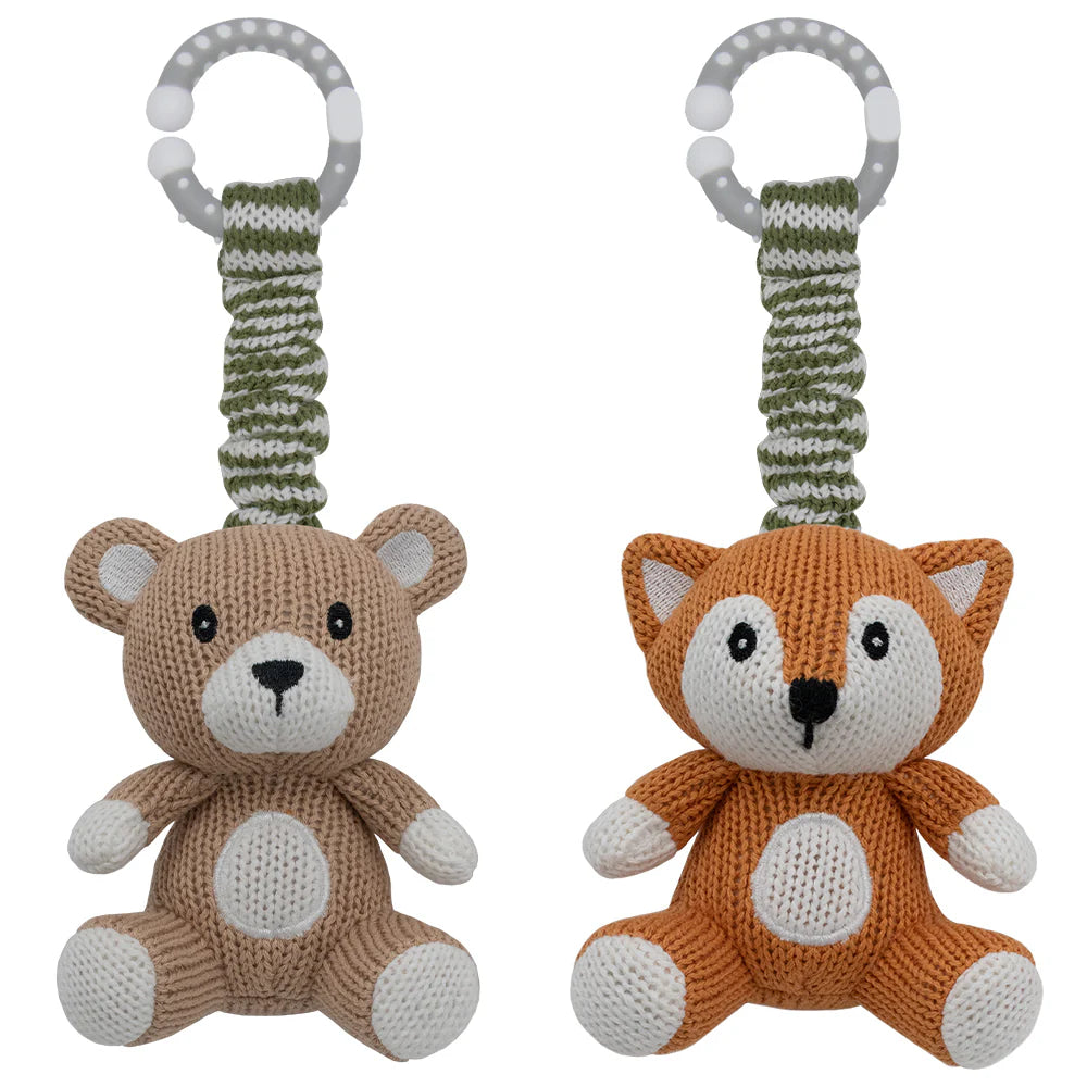 Living Textiles Stroller Toys - Bear &amp; Fox