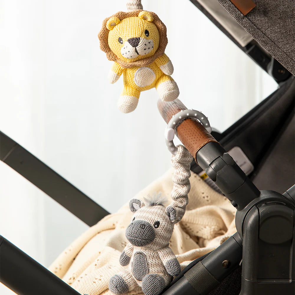 Living Textiles Stroller Toys - Zebra & Lion