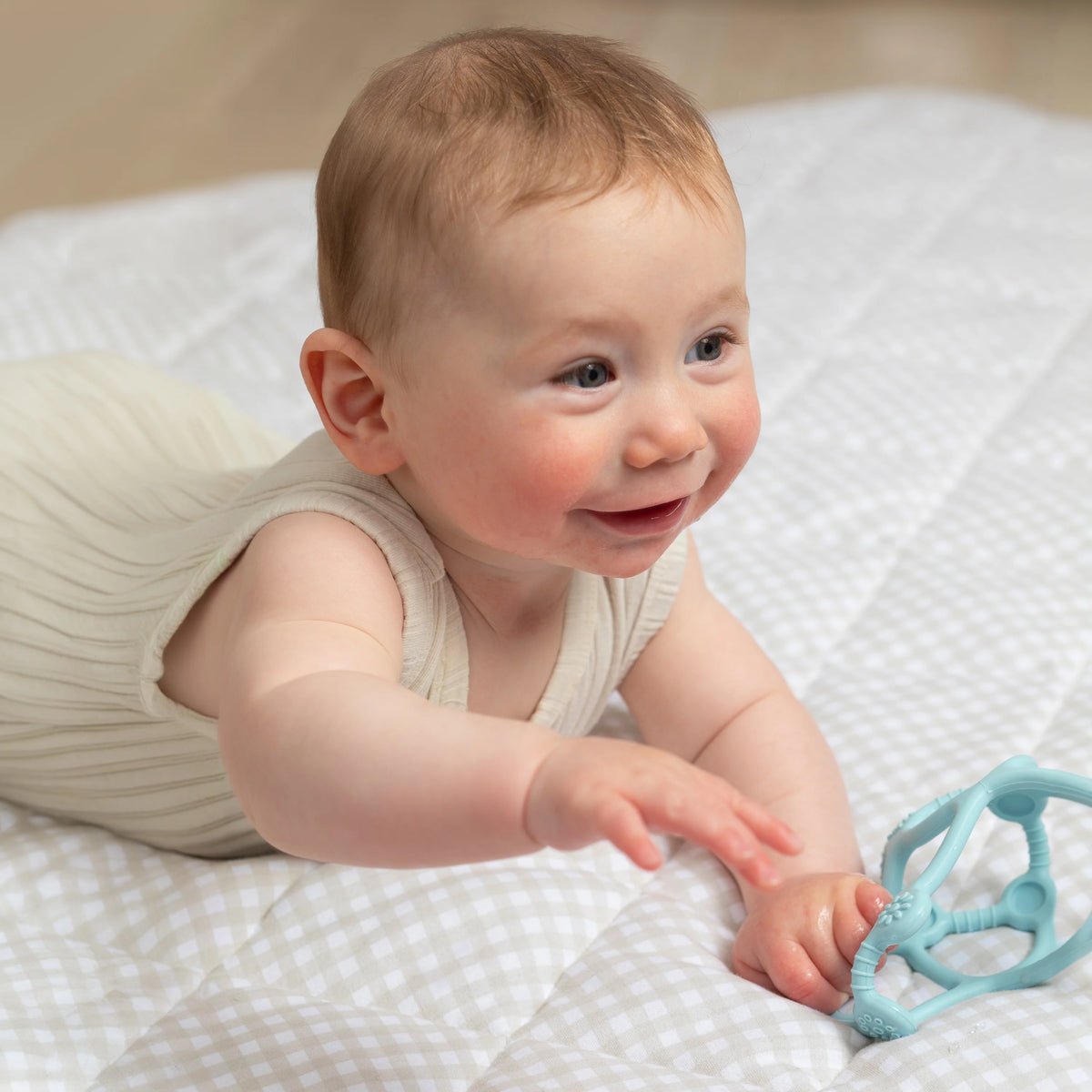 Playground Silicone Teething Ball - Light Blue