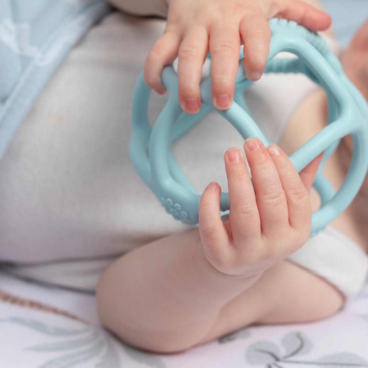 Playground Silicone Teething Ball - Light Blue