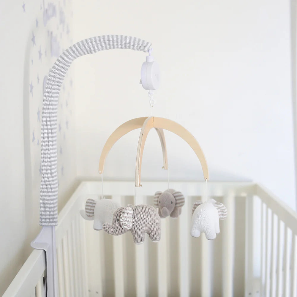 Living Textiles Musical Mobile Set - Elephants