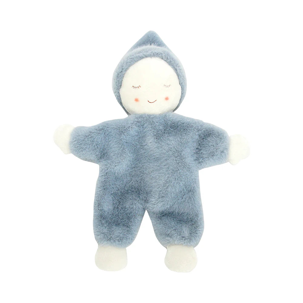 Soft Snuggle Baby comforter toy in calming pastel colours, flat unfilled design for cuddles and comfort