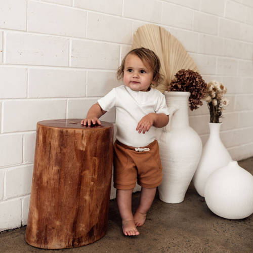 Snuggle Hunny Organic Cotton Shorts - Chestnut