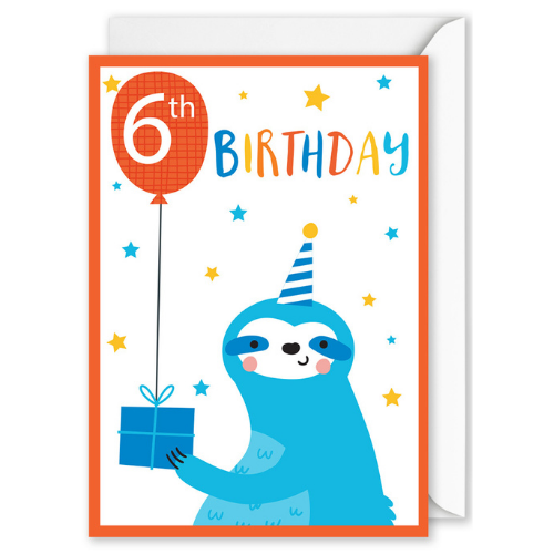 “Happy 6th Birthday” Sloth