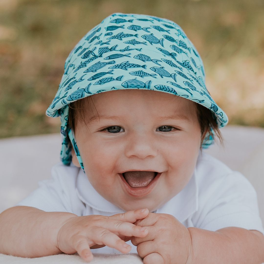 Bedhead Hats Legionnaire Flap Sun Hat - Fish