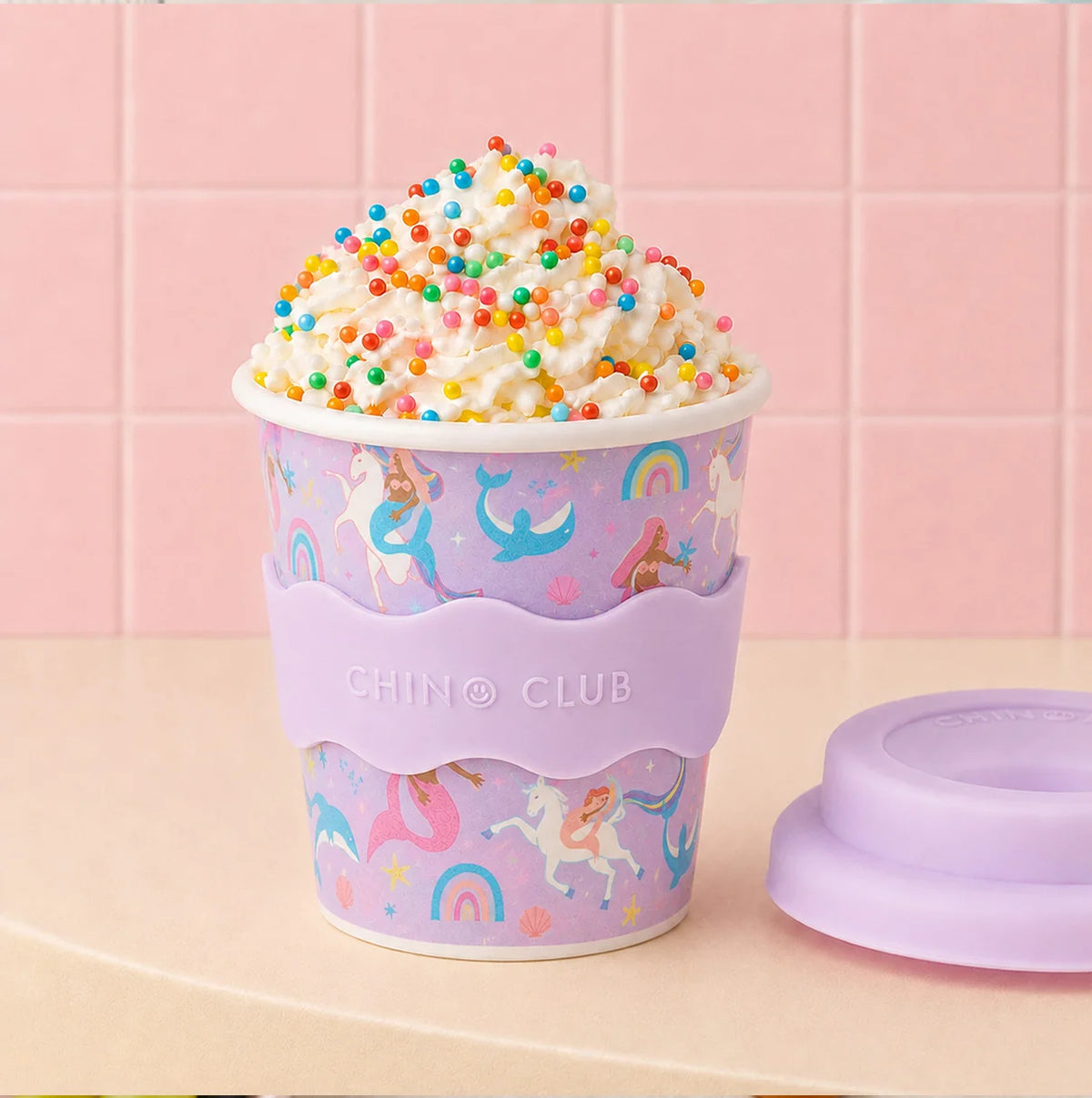 Chino Club Babychino Cup 120ml - Mermaids and Unicorns
