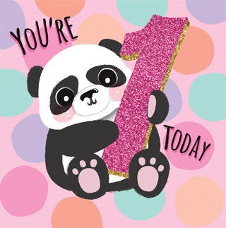 Panda &quot;You&#39;re One Today&quot; Card