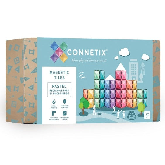 Connetix - Pastel - 24 Piece Rectangle Pack
